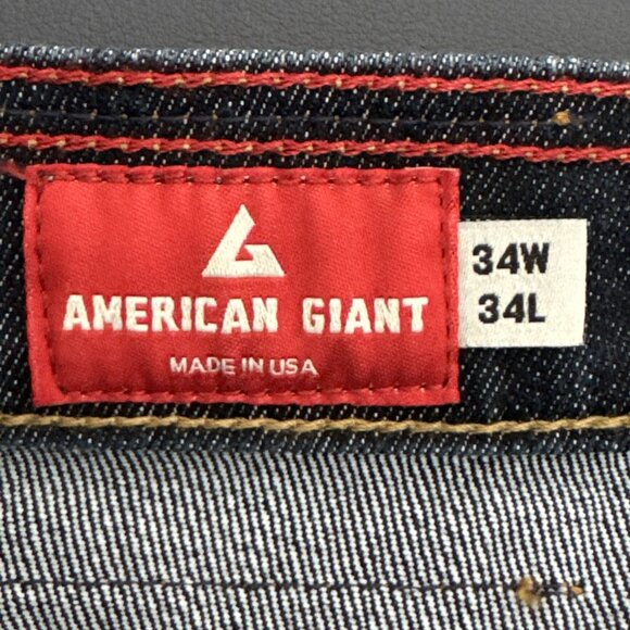 American Giant Men's 34/34 Roughneck Straight Stretch Canvas Pants Blue NWOT - Picture 8 of 12